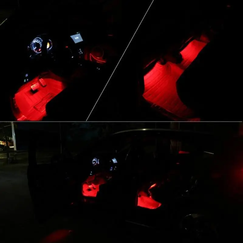 Автомобильный Стайлинг DC 12 В 4в1 пульт дистанционного управления RGB беспроводной контроль автомобиля грузовика 9 светодиодный неоновый интерьерный светильник лампа полоса струнный светильник s
