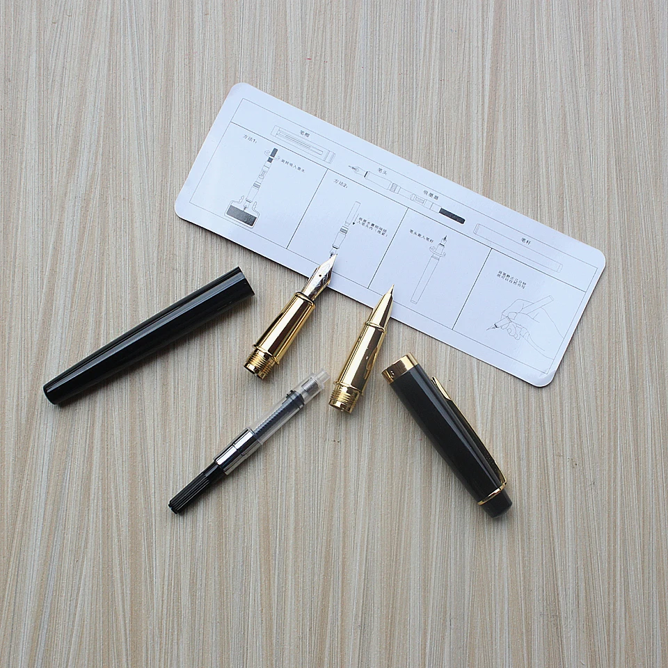 Новый Стиль Роскошный Металлический Двойной перьевая Pen9128 0 5 мм Iraurita в чернильная