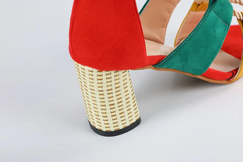 Sandalias mujer; коллекция года; Летние эспадрильи; женские босоножки; сандалии-гладиаторы на каблуке с открытым носком; Босоножки на платформе со шнуровкой из пеньки