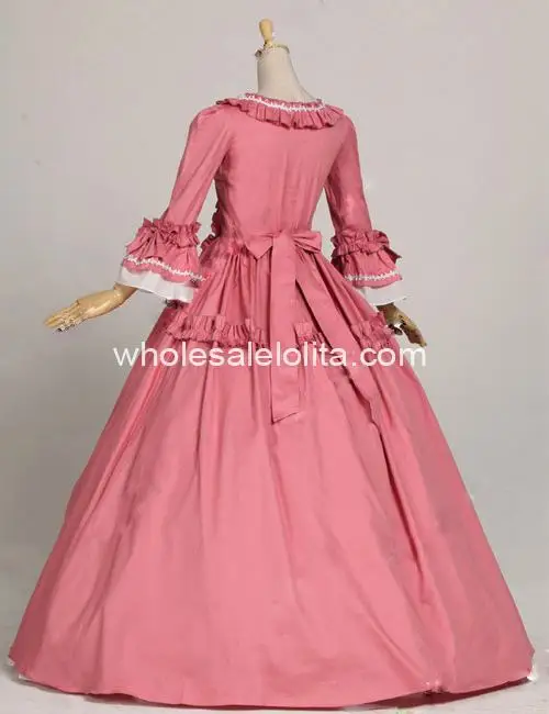 Горячая распродажа полный круг розовый и белый хлопок 19-го века викторианской