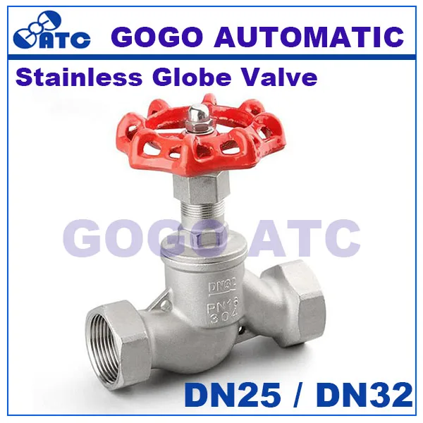 Высококачественный стопорный клапан с внутренней резьбой SS304 306L DN25 1 дюйм DN32 1/4
