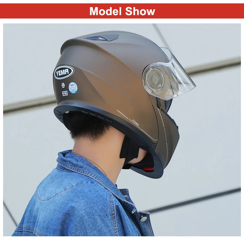 Vcoros флип Moto rcycle шлем Йема 927 модульная анфас Гонки Moto шлемы с внутренней солнцезащитный козырек объектив Moto rbike шлем
