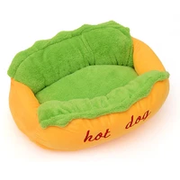 hot dog bed pet cute dog beds for small dogs warm cat sofa cushion soft pet sleeping bag pet mat funny hot dog cushion