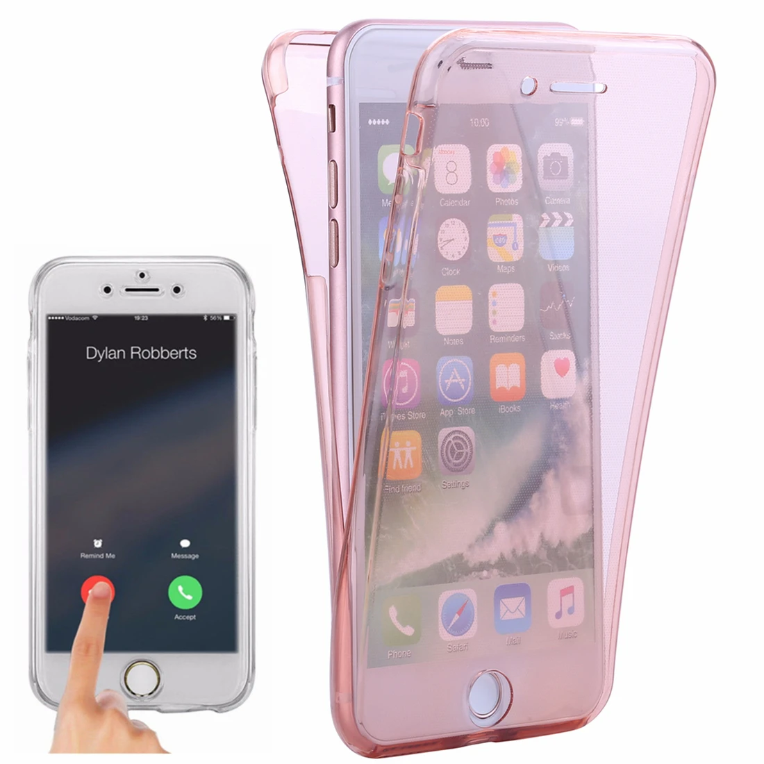 (4 7 дюйма) Прозрачный чехол с кристальным прикосновением для Apple iPhone мягкий