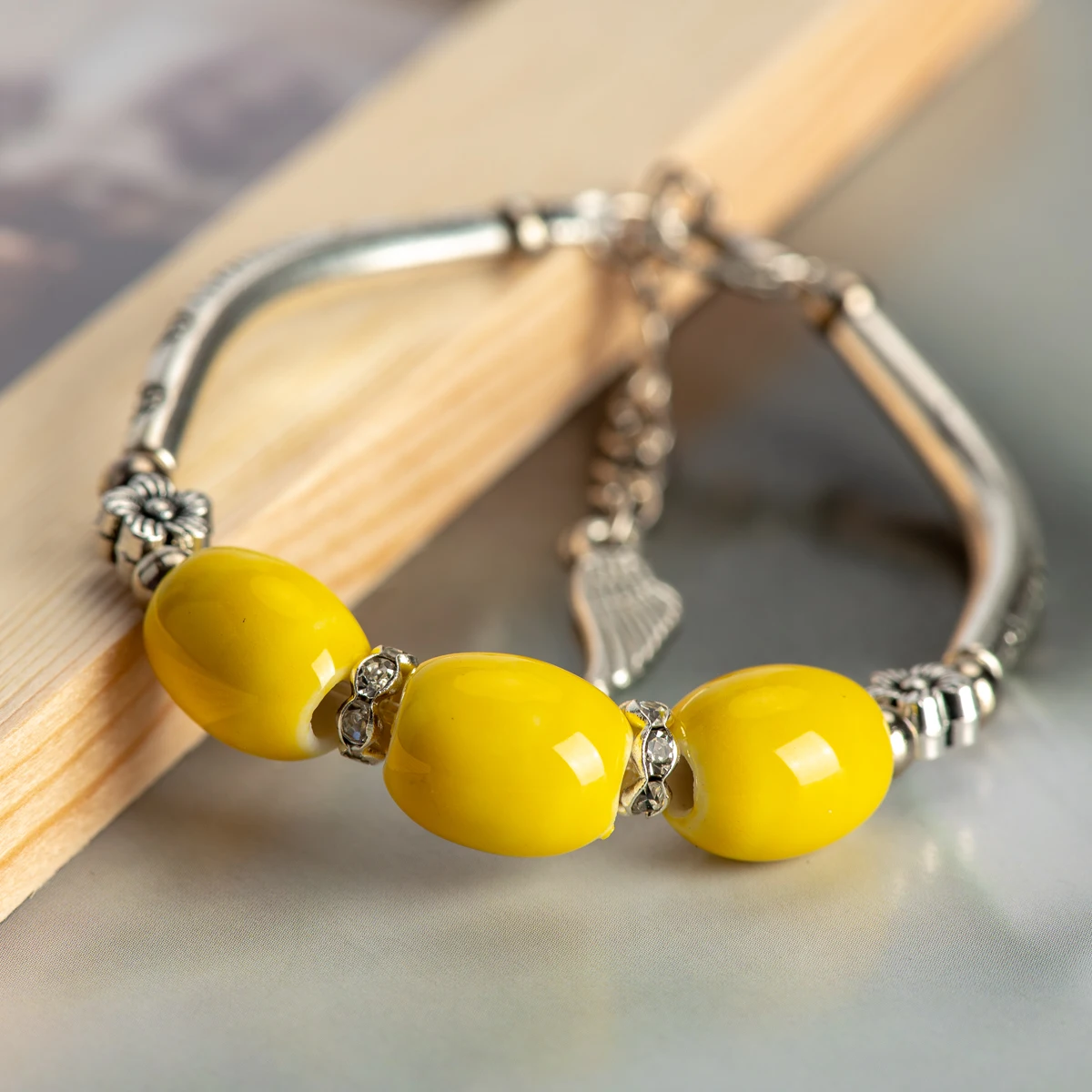 China Ceramics Stone Bracelets Party Gift Beads Boho Ceramic jewelry for women drop shipping #HY566 | Украшения и аксессуары