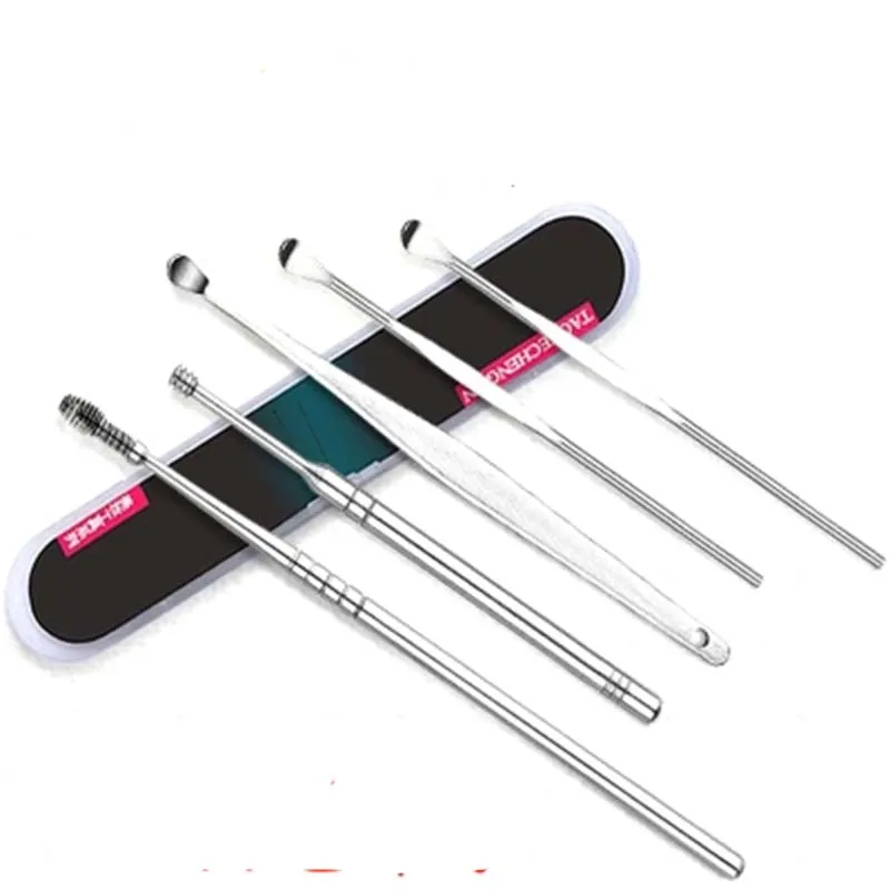 5 шт. набор для чистки ушей из нержавеющей стали ушной воск кюретка удаления ложка