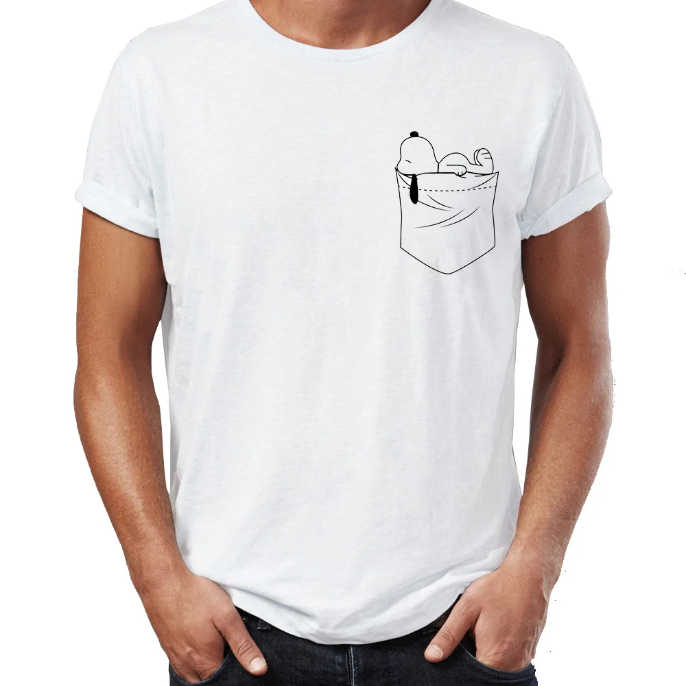 Мужская футболка панда Раптор Забавный карман милые животные Тройник | одежда