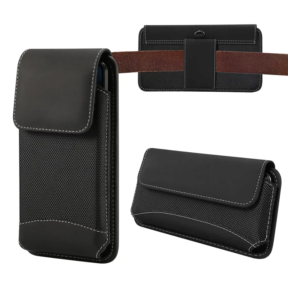 Universal Pouch Holster Case Rugged nylon belt loop clip Fits For SAMSUNG For iphone cover case for OnePlus 6 5T 6T XS MAX Nokia