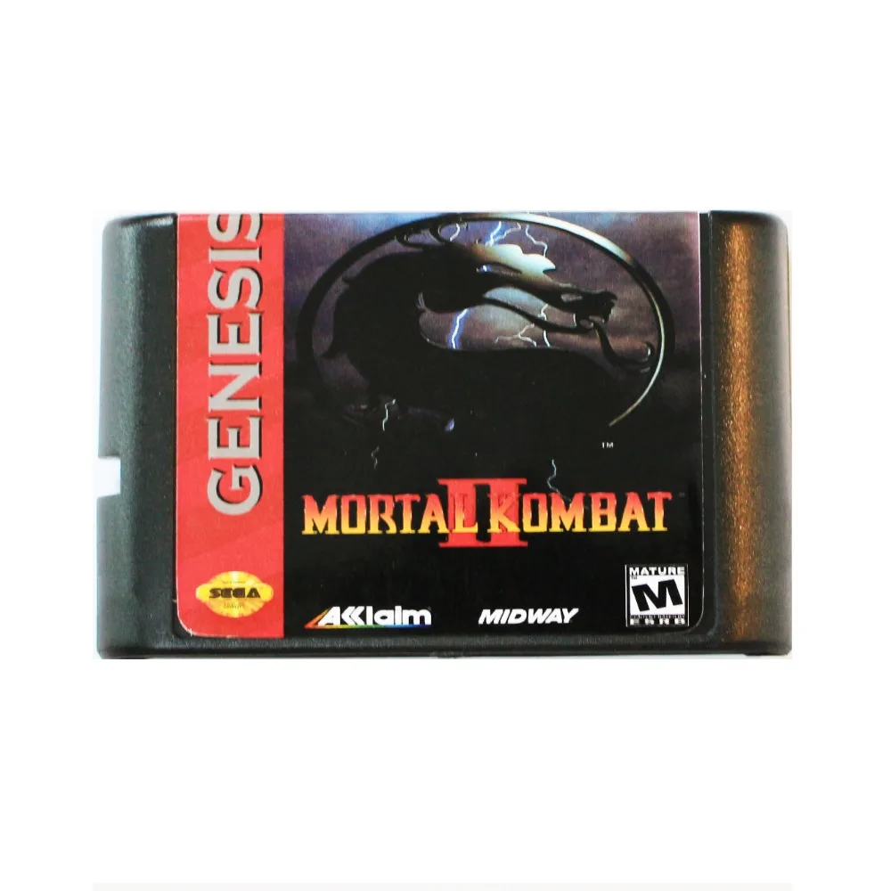 Mortal Kombat 2 16 бит MD карточная игра для Sega игры SEGA Mega Drive Genesis|Картриджи| |