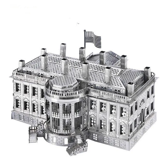Piececool 3D Металлическая Модель для сборки головоломки Золотое серебро креативный