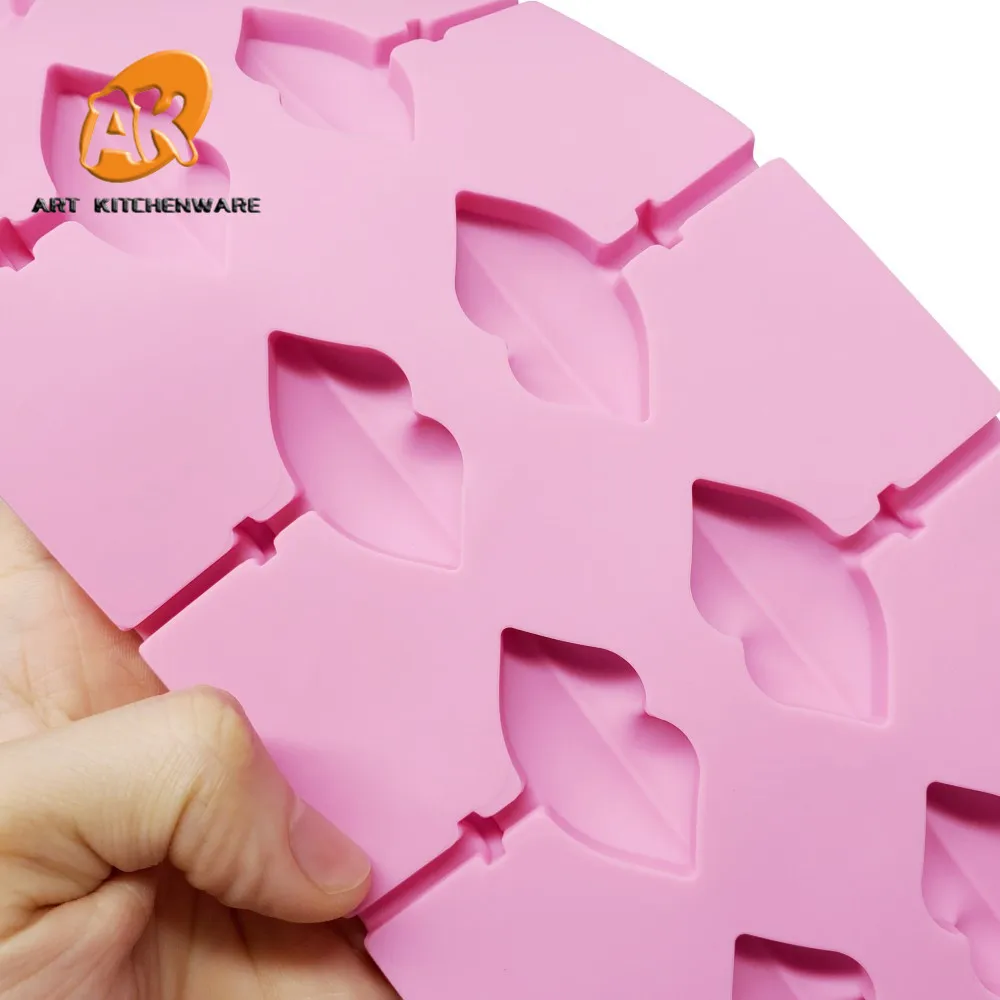 

10 Cavities Lollipop Lip Silicone Mold Chocolate Fondant Molds Sugarcraft Cake Molds Cake Decorating Tool Baking Accessories