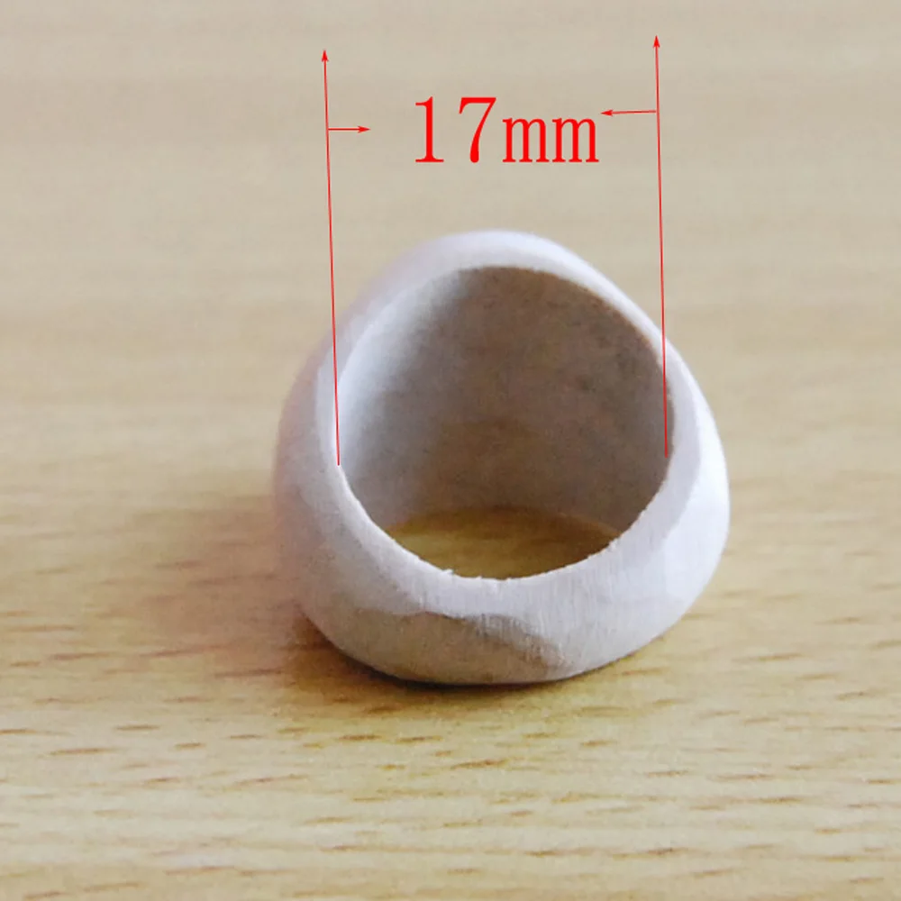 Деревянное кольцо на палец женское дерево ручной работы DIY лак малярный материал