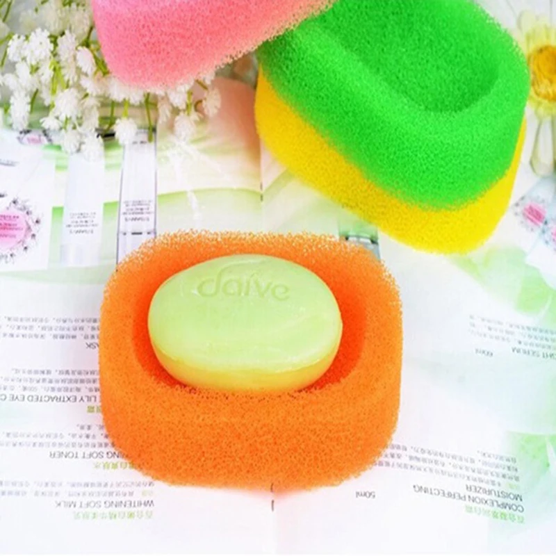 

Sponge Soap Dishes Box Absorbent Easy To Dry Soap Organizer Box Kitchen Bathroom Soap Sponge Holder Dish Bathroom Accessories