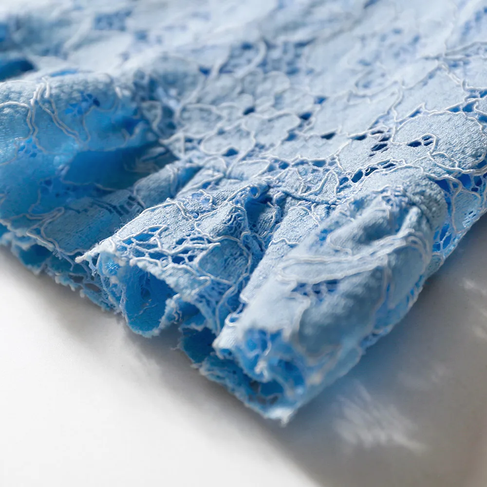 Летний стиль Автопортрет кружевная Цветочная вышивка подиумные платья Новинка