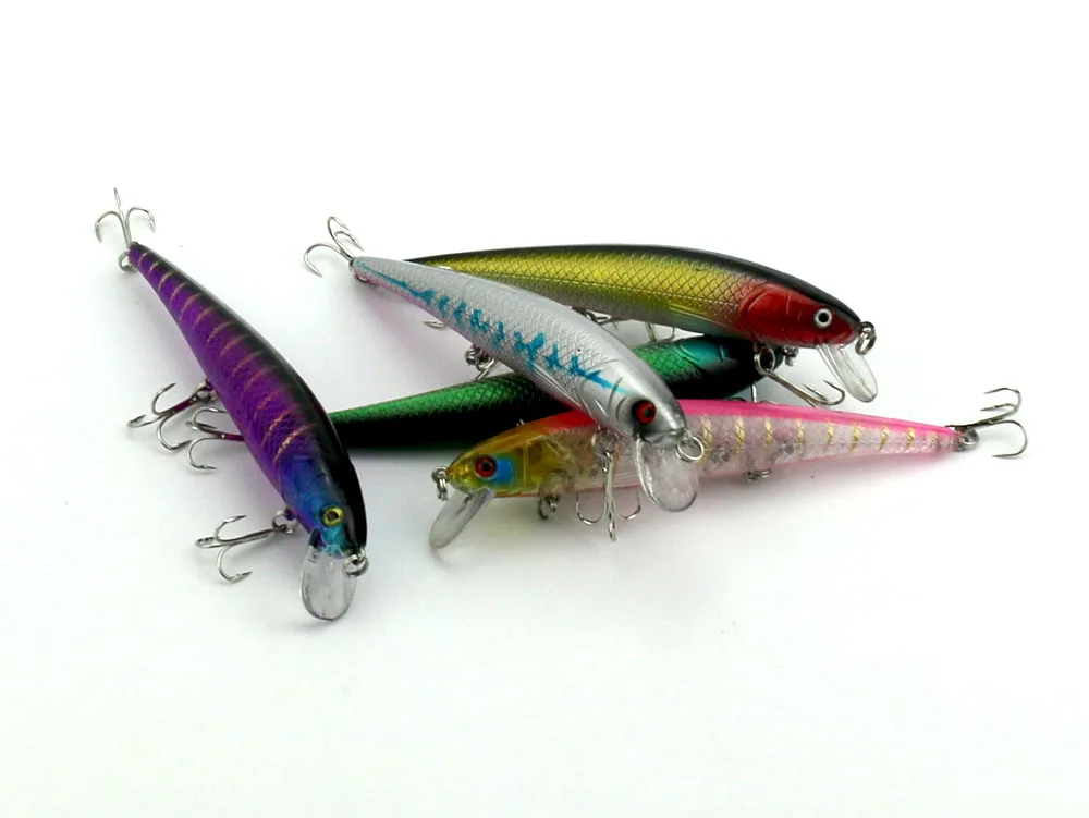 1 шт. случайный цвет 12 3 см 17 г Жесткий приманки Minnnow Блесен Иска Искусственный