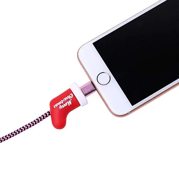 Рождественский протектор USB кабеля для iPhone6 7 8 X органайзер управление линией