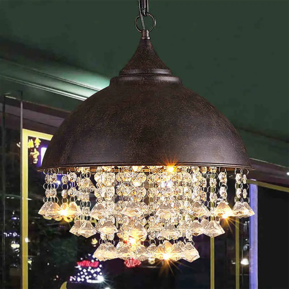 Промышленный винтажный Хрустальный потолочный светильник Эдисона лофт