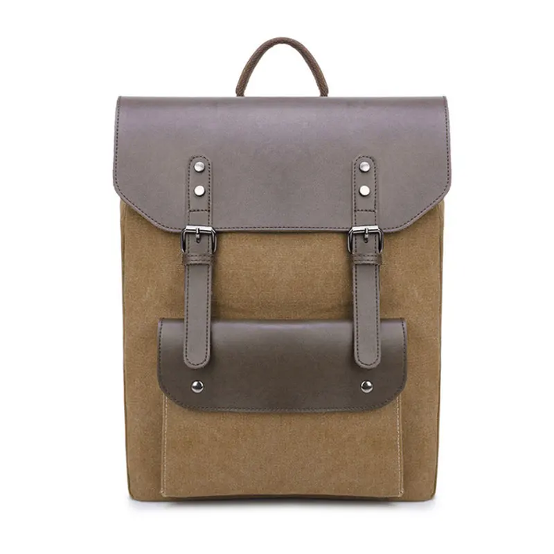 Классический холщовый рюкзак для мужчин и женщин большой Mochila с передним