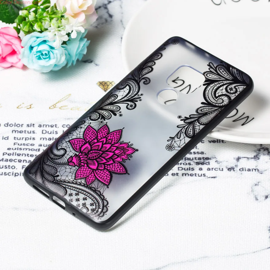 3D Рельефный цветочный чехол для Huawei p20 Pro Чехол Ультра тонкий девчачий