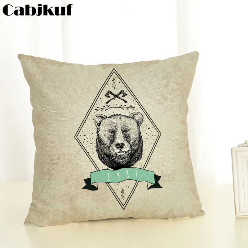 45x45 Sika олень украшение для дома Наволочка на стул с животными Мягкая Cojines Almofadas