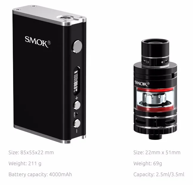 100% Оригинальный SMOK Micro One Starter Kit TC коробка мод 4000 мАч Vape испаритель электронная