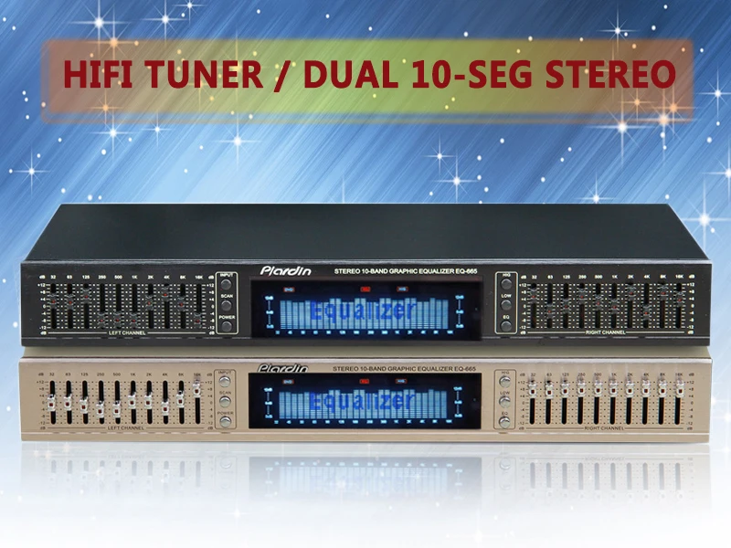 Hi-Fi EQ665 эквалайзер стерео тон управления audiophile diy двойной 10-сегментный предварительно синхронизации hi end эквалайзер