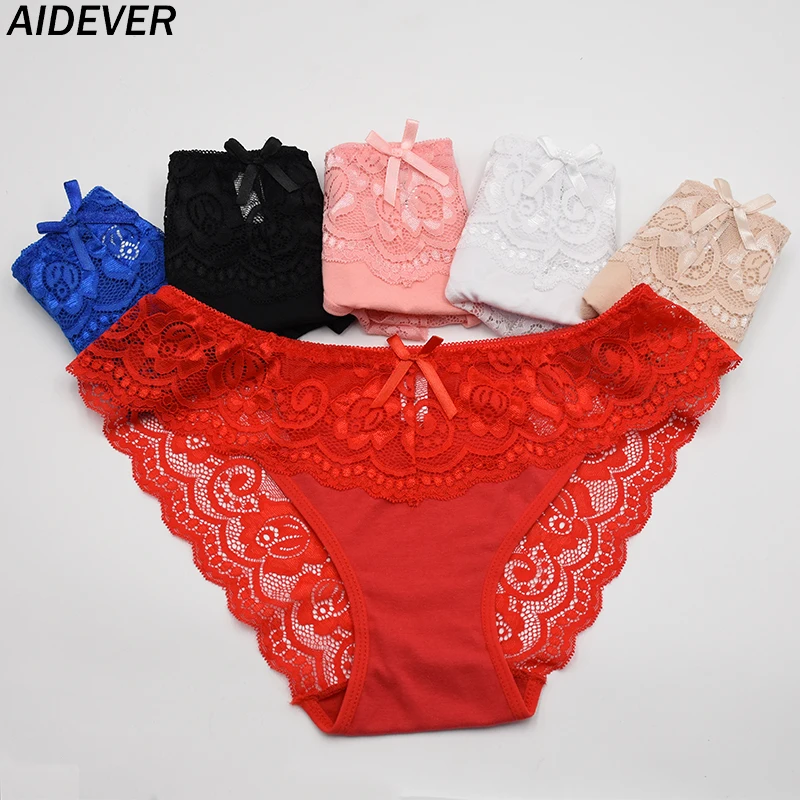 Женские кружевные сексуальные трусики AIDEVER 4 шт./лот женское Бесшовное
