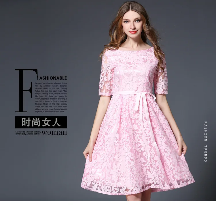 Aizhuner весна 2017 высокого класса марли Вышивка рукавом Полный длинная lacewoman платье yy