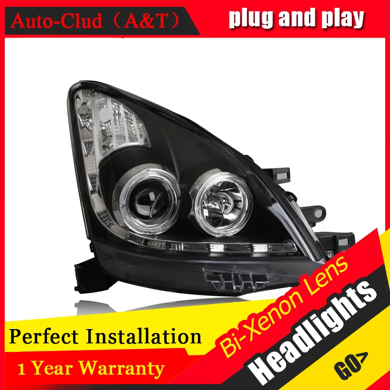 

Car Styling For Nissan LIVINA headlights 2008-12 For LIVINA head lamp Angel eye led DRL front light Bi-Xenon Lens xenon HID KIT