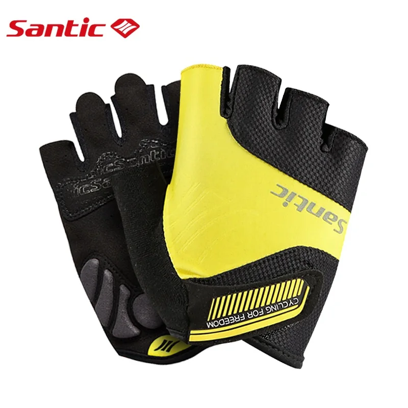 WM7C09065Y Santic мужские и женские велосипедные короткие перчатки унисекс летние половина пальца прохладное ощущение анти-пиллинг антистатические солнцезащитные защитные WM7C09065 - Цвет: WM7C09065Y