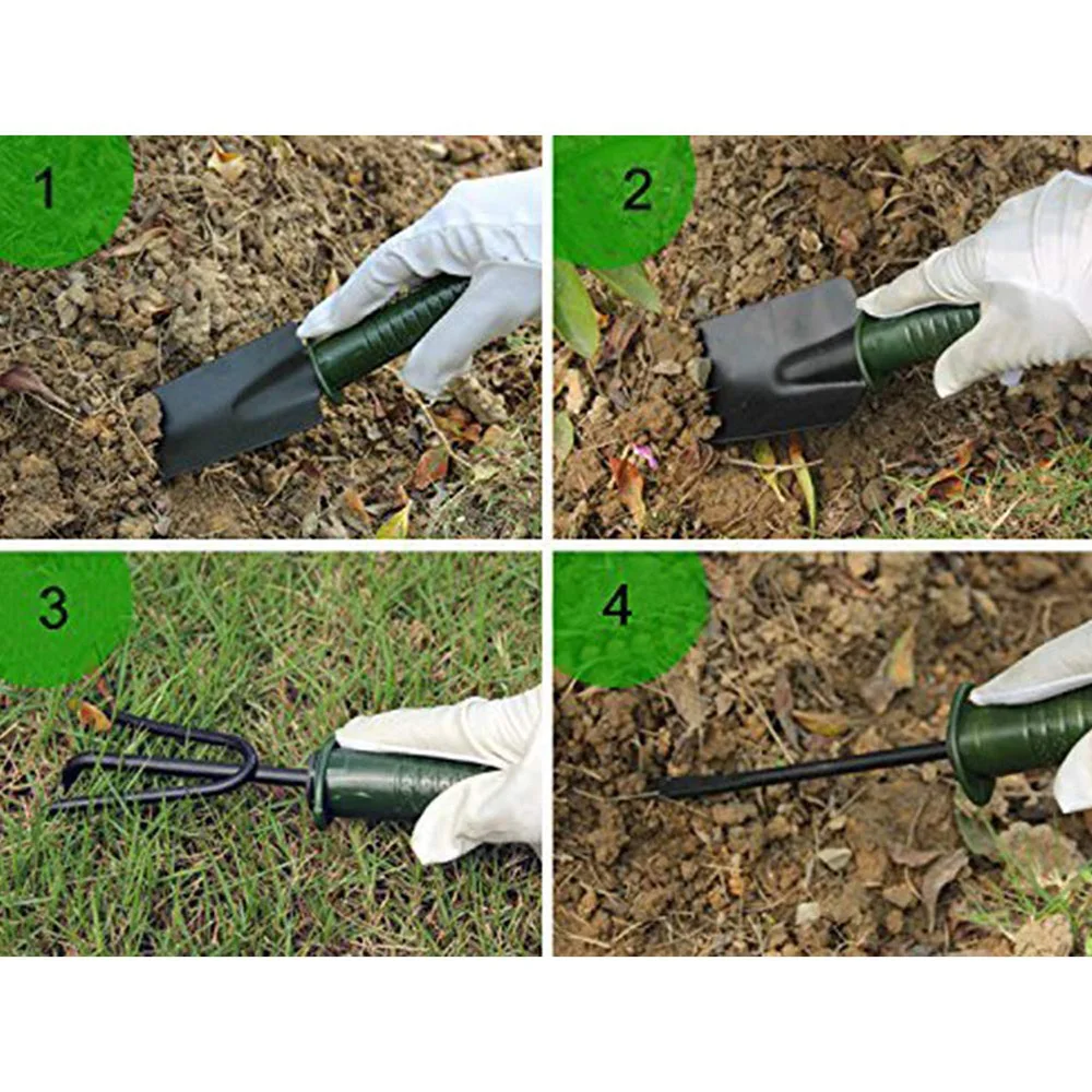 

4 PCS Shovel Rake Garden Plant Tool Set With Plastic Handle Gardening Tools Spade Shovel Garden Tools