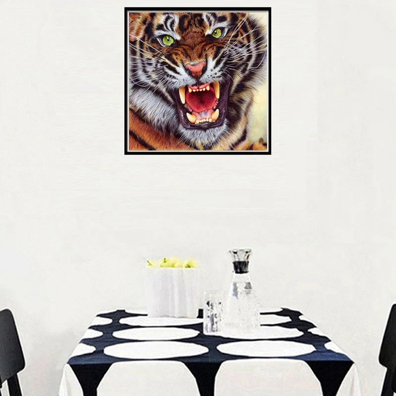 Алмазная картина Angry Tiger 3D Diy вышивка мозаика горный хрусталь ручной работы наборы