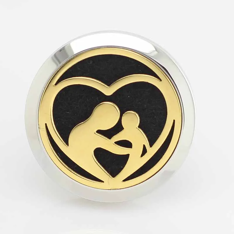 

30mm Stainless Steel Mother and kids Perfume Diffuser Car Essential Oil Diffuser Aromatherapy