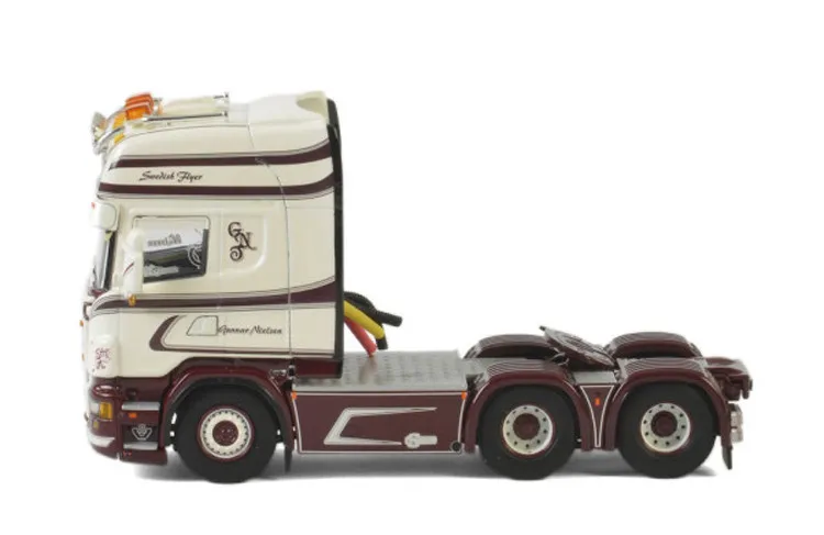 01-2375 Изысканный сплав модель подарок WSI 1:50 SCANIA R6 6x2 GN транспорт Грузовик Тягач литья под давлением Игрушка Модель Коллекция украшения - Цвет: 01-2375