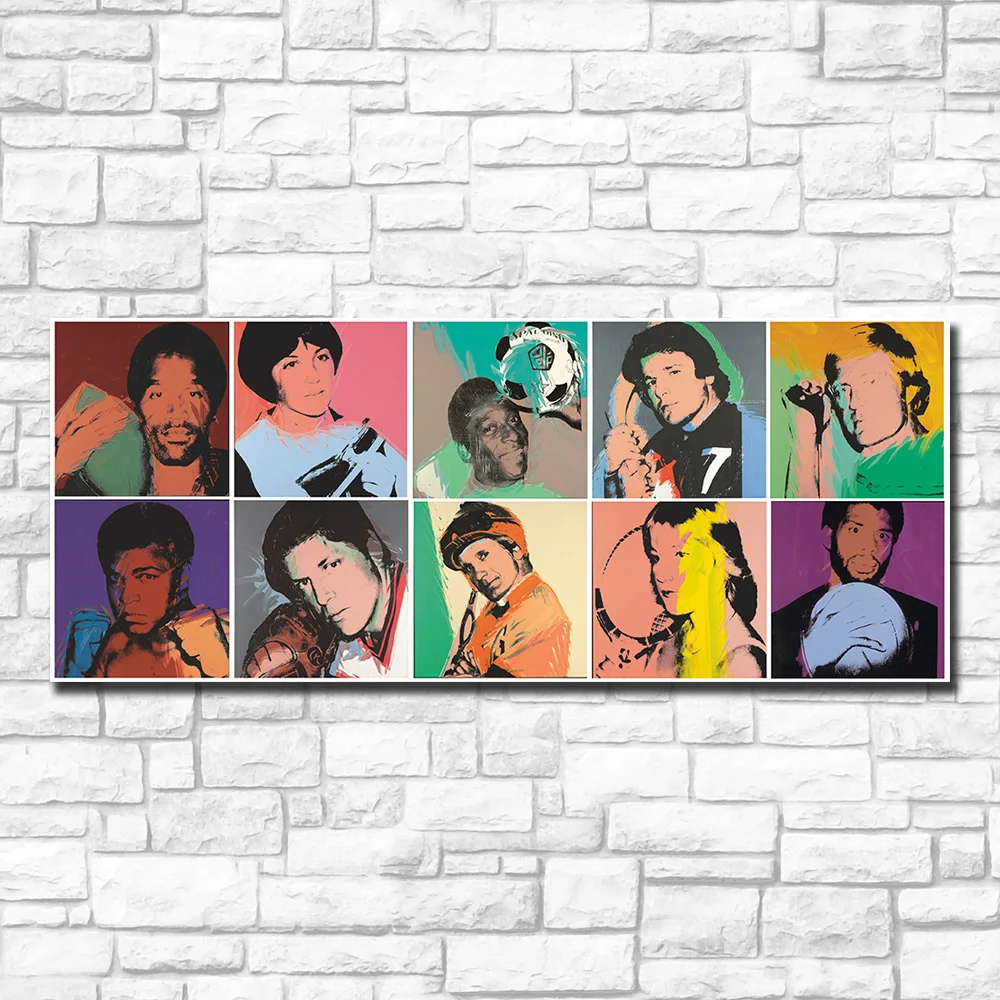 Энди Уорхол серия полных спортсменов Живопись Домашний Декор на холсте