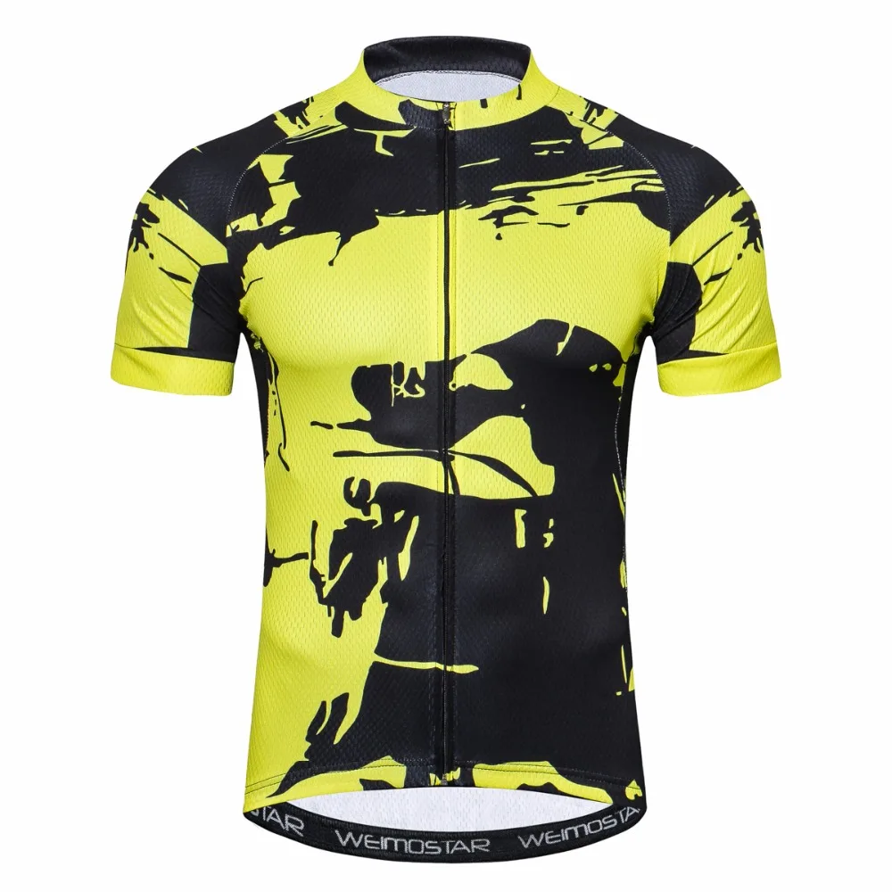 

Футболка мужская для велоспорта, желтая, 2018