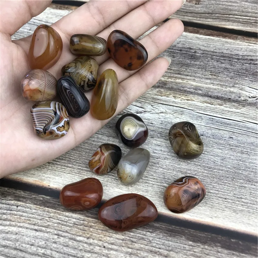 5 шт. натуральный агат камень на удачу мадагаскарский полосчатый Агат для тела