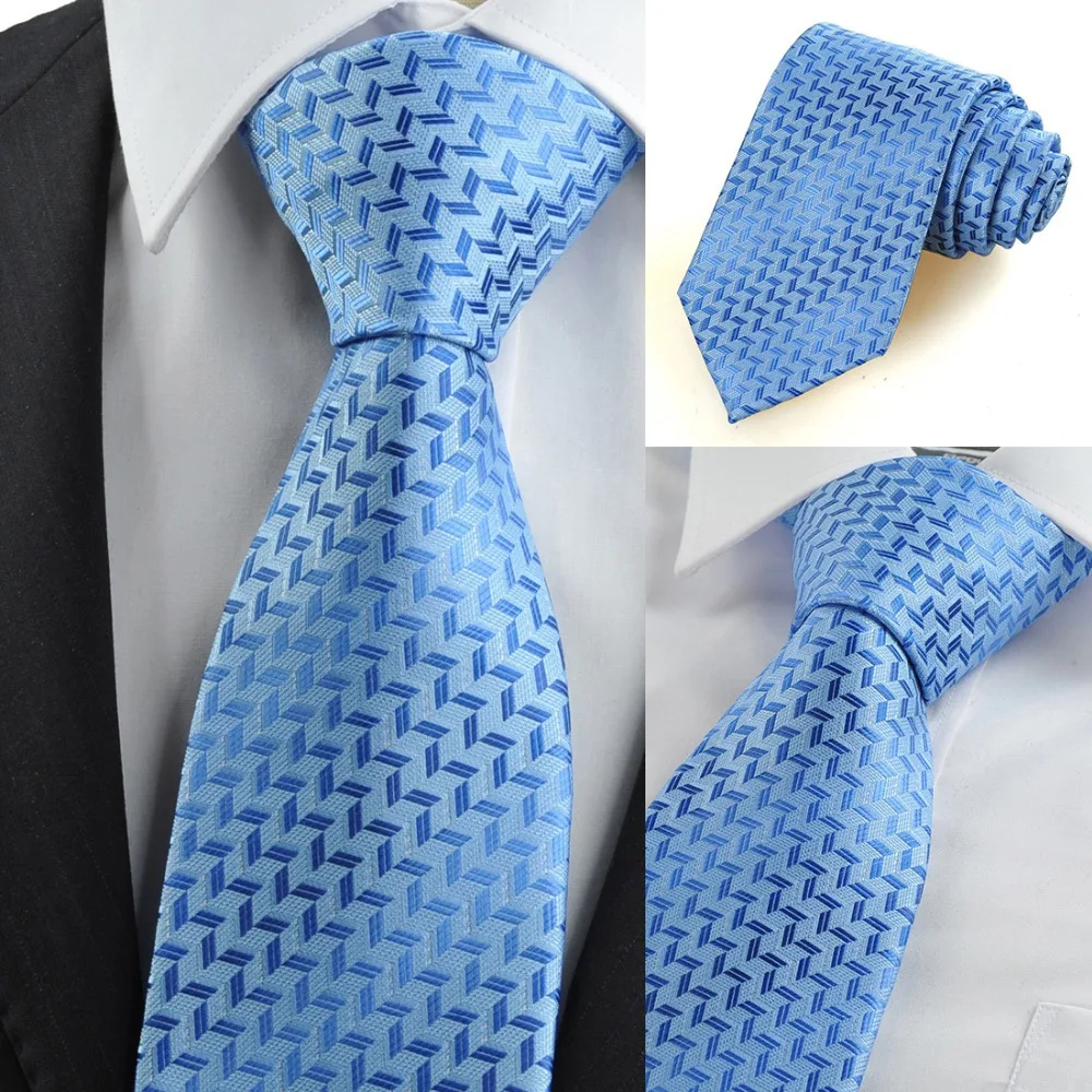2015 Man Fashion Accessories New Blue Diamond Pattern Men's Tie Suit Necktie Wedding Party Holiday Gift KT0089 | Аксессуары для