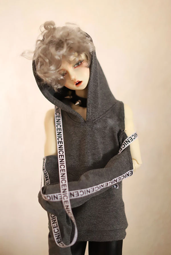 BJD Кукла одежда серого цвета белого и черного цветов с капюшоном для 1/3 1/4 1/6 BJD SD17 дядя SSDF кукла росы плеча пальто