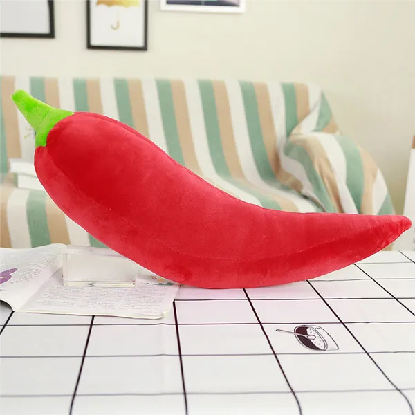 60cm red chili BABIQU 1 шт., 50-125 см, имитация красного чили, имбиря, много размеров, реалистичное растение, подушка, плюшевая игрушка, мягкая подушка, Детский милый подарок - Цвет: 60cm red chili