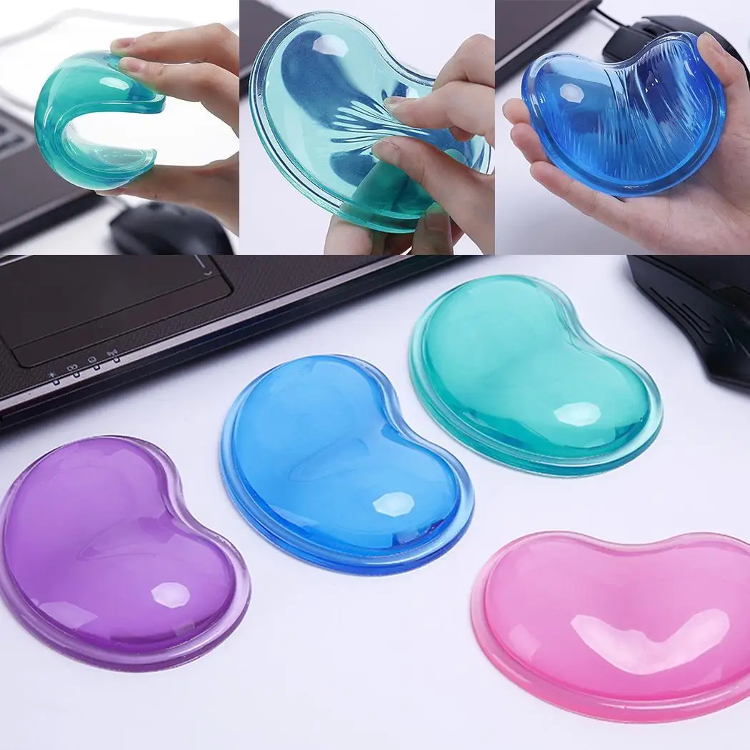 Силиконовый коврик для мыши в форме сердца нескользящий браслет настольный