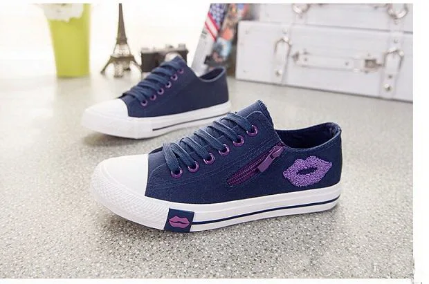 Туфли женские холщовые дышащие повседневная обувь на плоской подошве весна-лето