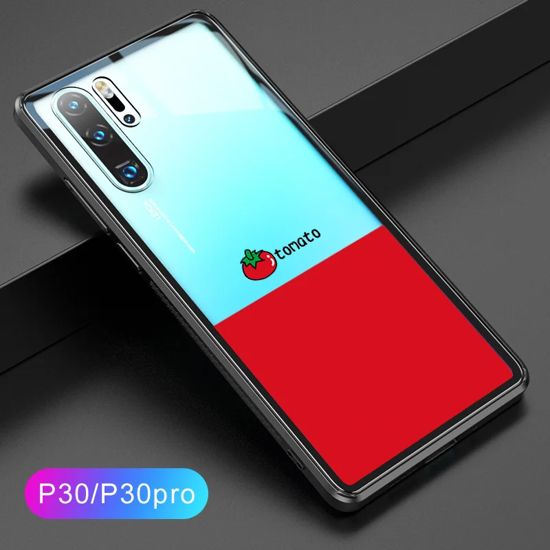 xihongshi Для huawei p30 P30 Pro стеклянный чехол роскошный модный закаленный милый мультяшный прозрачный стеклянный силиконовый каркас жесткий чехол для huawei p30 pro - Цвет: xihongshi