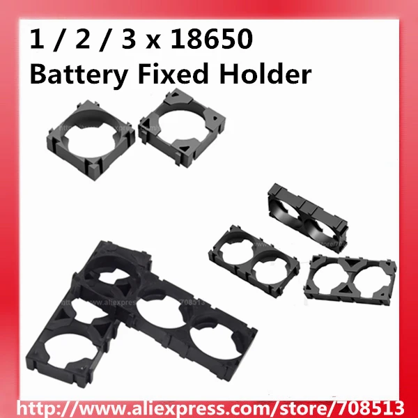 DIY 1/2/3x18650 аккумулятор с фиксированным держателем черный (10 шт.)|holder 18650|holder 18650 3holder