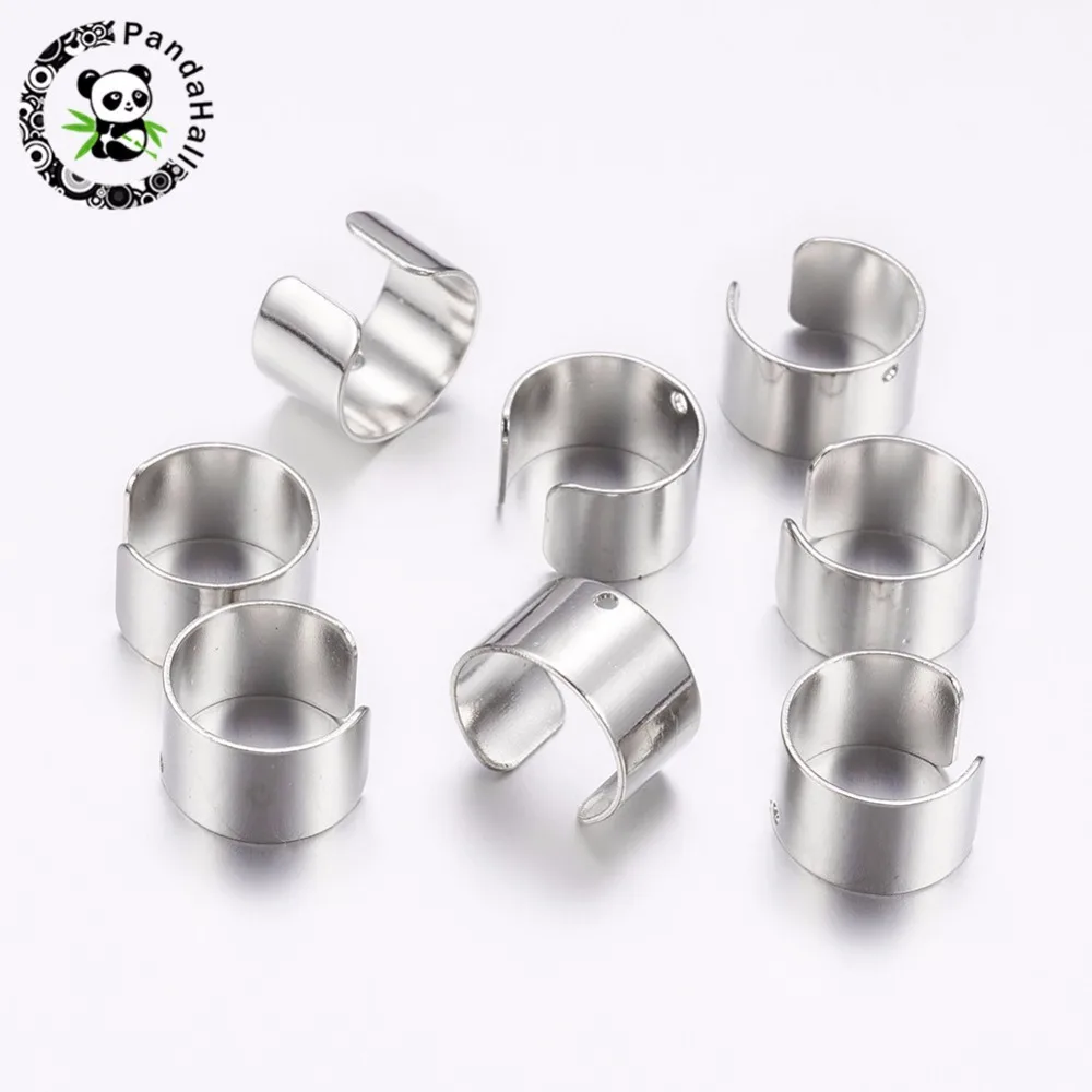 Punk Rock Brass Ear Cuff Clip-On Earrings Non-Piercing for Women Men Ear Clips Jewelry Unisex 4 Colors200pcs 9.5x10x6mm