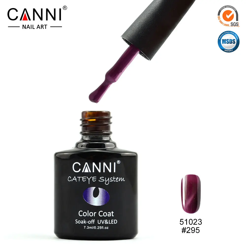 295 CANNI 7,3 мл Магнитный Гель-лак «кошачий глаз» 51024 высокое качество маникюрный салон продукты 24 цвета замочить от кошачьих глаз гель лак для ногтей - Цвет: 295