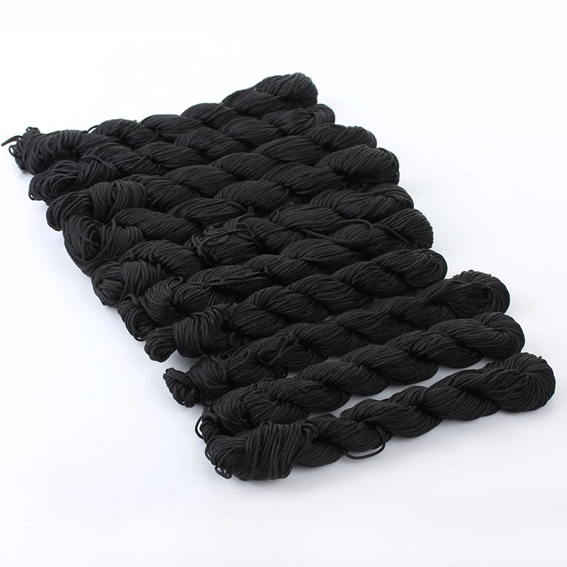Gute Qualität 1mm Schwarz Farbe Nylonschnur Gewinde Chinesischen Knoten Armband Nylonschnüre Für Schmuck machen 150 meter/lot
