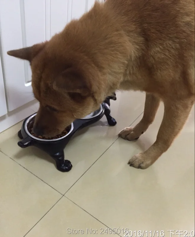 Миска для кормления домашних питомцев чугунная база из нержавеющей стали