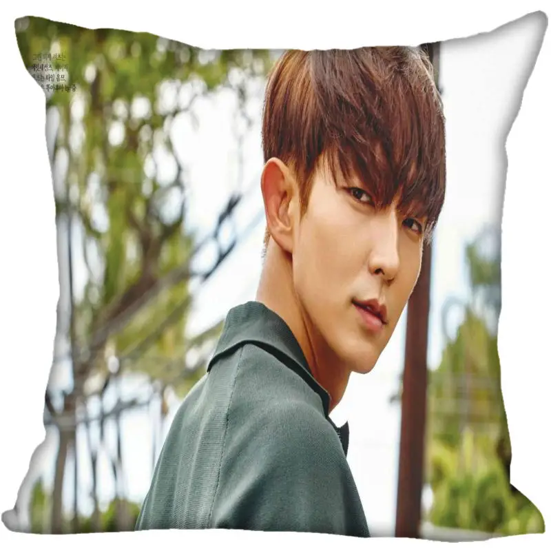 Корея Pop LEE JOON GI печать квадратные шелковые атласные наволочки 35x35 см 40x40 с одной