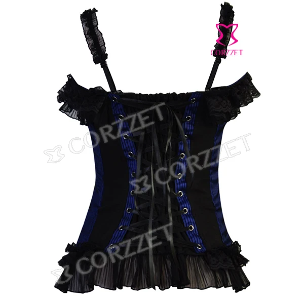 Синяя Клубная одежда сексуальная боди для женщин Готический ремешок лента